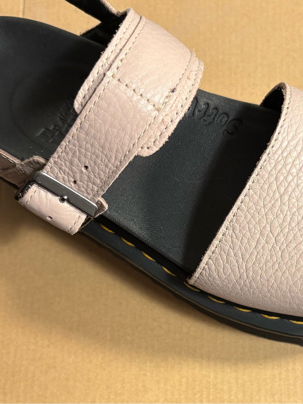Dr. Martens Voss Quad Platform Sandal in Vintage Taupe with a Black Sole - Picture 10 of 10